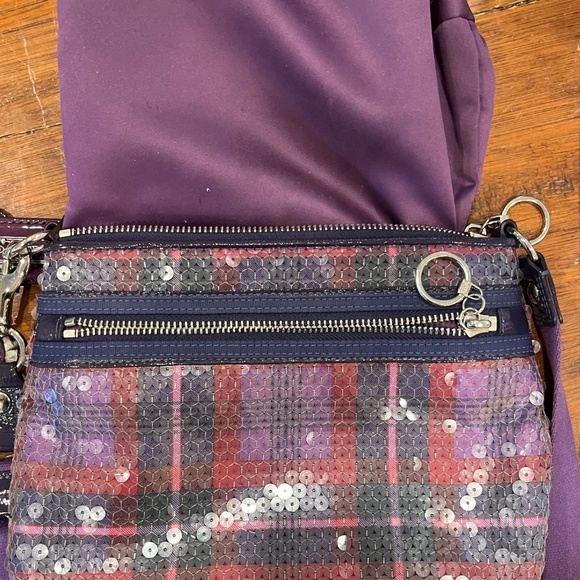 Coach Poppy Plaid Sequin Crossbody Collectible EUC 🎁 Gift Ready - Picture 4 of 16